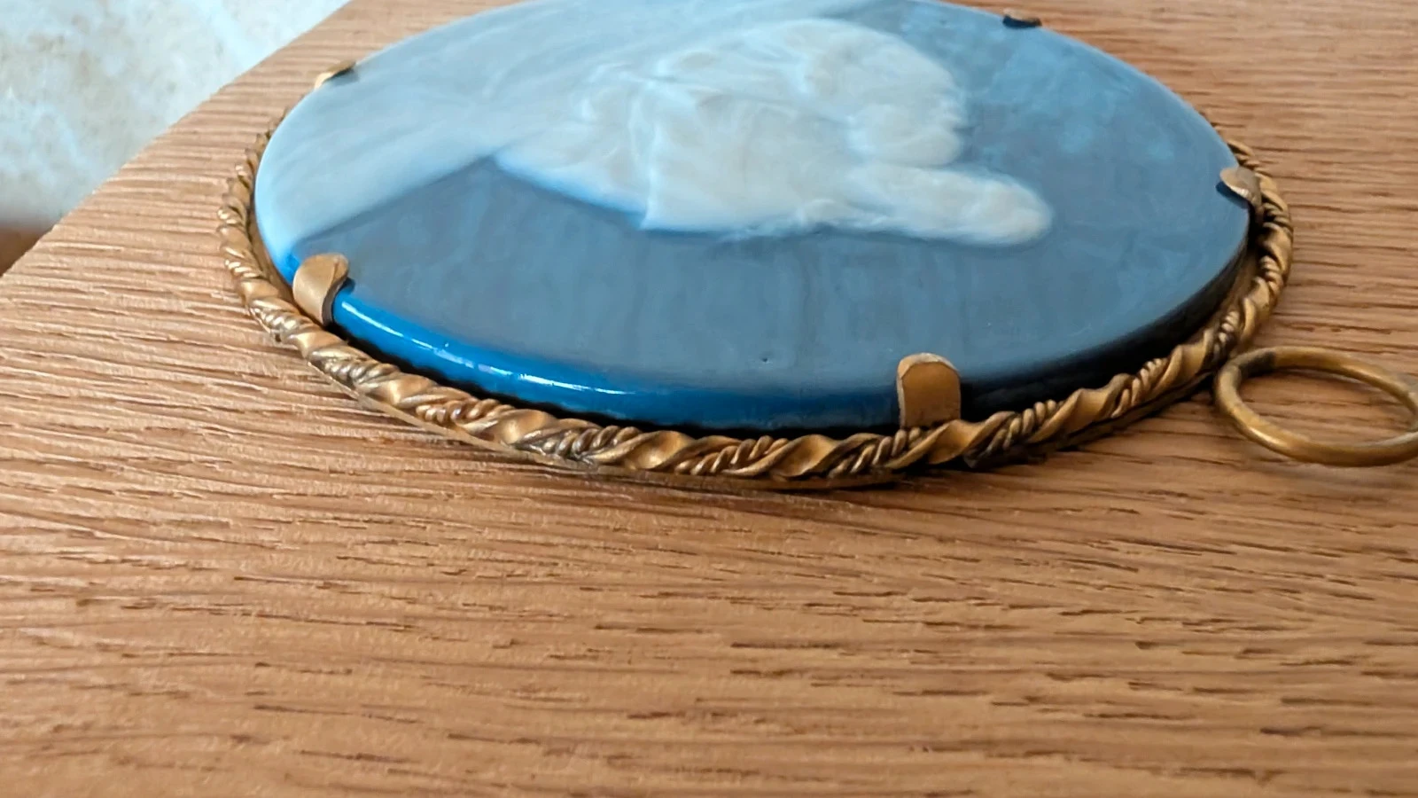 medaillon plaque porselein limoges camille tharaud het laatste avondmaal jesus jean blauw wit 10cm – photo 9